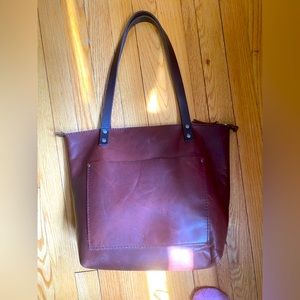 Portland leather goods medium tote cognac